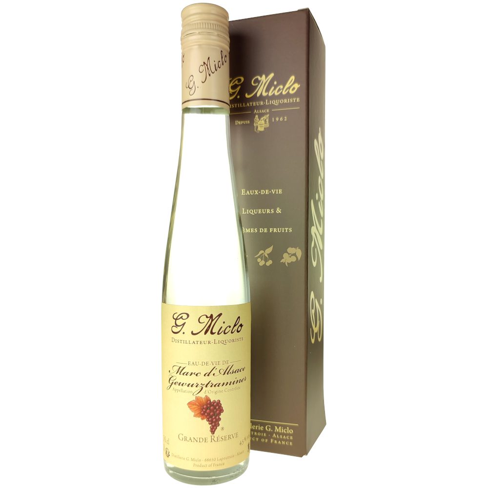 Eau de Vie de Marc d'Alsace Gewurztraminer Grande Réserve Distillerie Miclo (35cl)